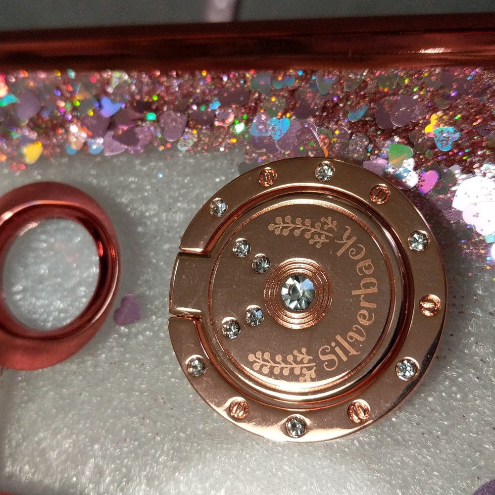 Google Pixel 5 5g Rose Gold Clear Cover Strap Moving Holographic Sparkle… - Picture 4 of 8